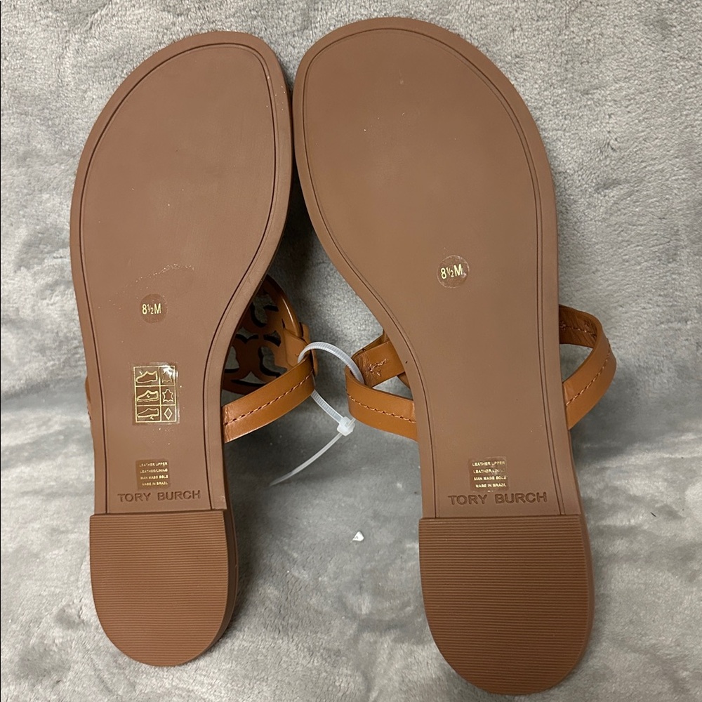 Tory Burch Metal Miller Soft Leather Sandals Size 8.5 - Picture 6 of 7